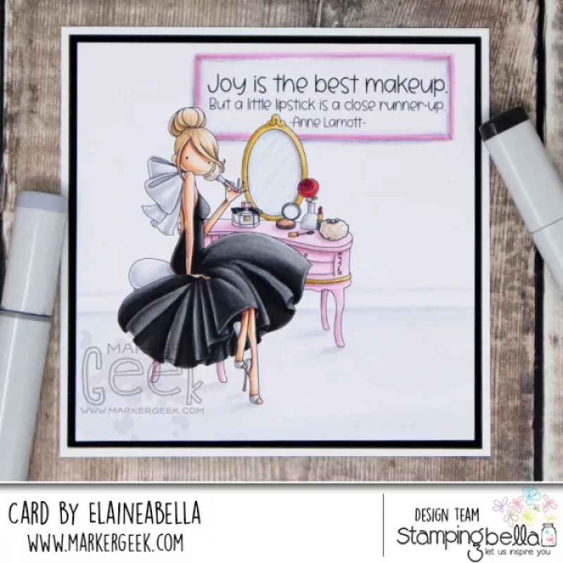 Stampingbella Uptown Girl Vera and her Vanity Rubber Stamps 1