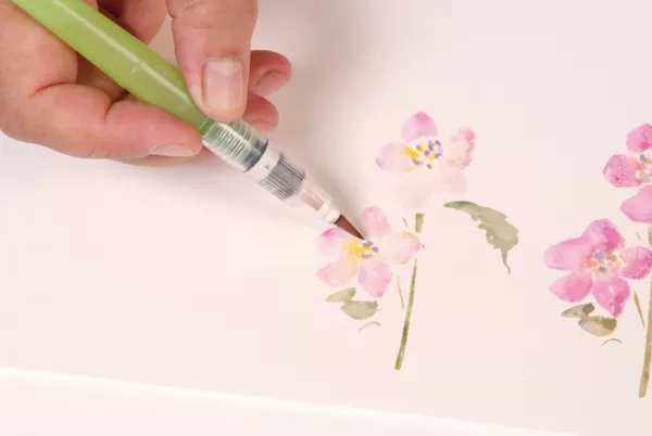 Watercolor Brush H2O Long Detailer Tip ZIG Kuretake 1