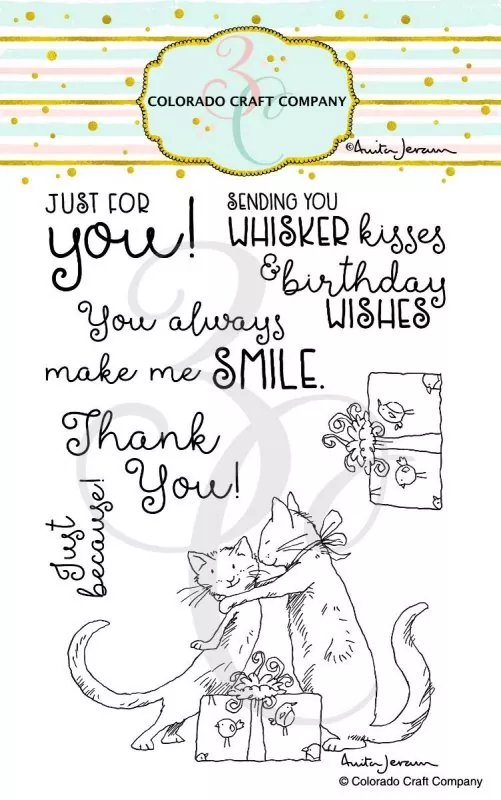 Whisker Kisses Clear Stamps Colorado Craft Company by Anita Jeram