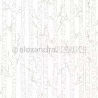 Birken Outline Gold - Scrapbooking Paper - 12"x12" - Alexandra Renke