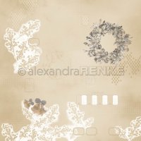 Vintage Kranz Bleistift - Scrapbooking Paper - 12"x12" - Alexandra Renke