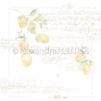 Zitronen Love - Scrapbooking Paper - 12"x12" - Alexandra Renke