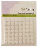 Self-adhesive Hook and loop Rounds - 10 mm - CraftEmotions