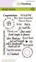 Bugs & Flowers Text Clear Stamps CraftEmotions