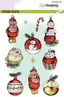 Christmas Balls Snowman - Bear - Clear Stamps - CraftEmotions