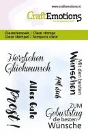 craftemotions clearstamps Text Alles Gute Prost (DE)