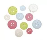 Wooden Buttons - Pastell