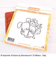 Coniglietti Festosi - Rubber Stamp - Impronte D'Autore