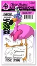 Flamingo Wiggle Wobble - Ai-Stamps + Dies