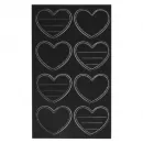 Blackboard foil stickers - Hearts