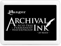 Jumbo Archival Ink "Jet Black" - Ink Pad - Ranger - Second-Grade Stock