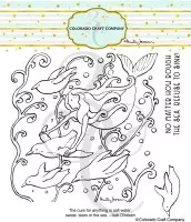 Mermaid & Penguins - Clear Stamps - Colorado Craft Company