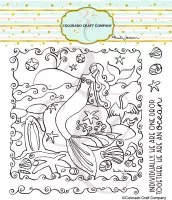 Mermaid & Whale - Clear Stamps - Colorado Craft Company