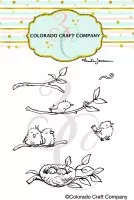 Tiny Birds Worm - Clear Stamps - Colorado Craft Company