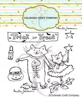 Trick or Treating Cats - Clear Stamps - Colorado Craft Company