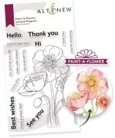 Paint A Flower - Iceland Poppies Outline - Clear Stamps - Altenew