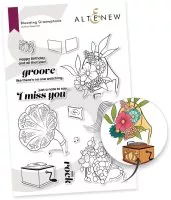 Blooming Gramophone clearstamps altenew
