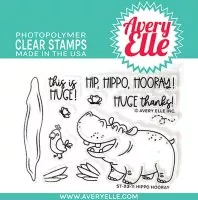 Hippo Hooray - Clear Stamps - Avery Elle