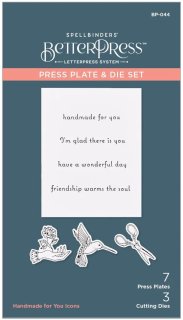 Handmade For You Icons - Press Plate & Die Set - Spellbinders