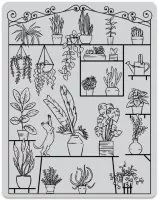 Greenhouse Background - Rubber Stamp - Hero Arts