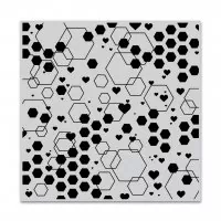 Abstract Honeycomb Bold Prints - Rubber Stamp - Hero Arts