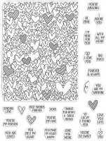 All My Heart Background - Clear Stamps - Hero Arts
