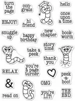 Bookworm Messages - Clear Stamps - Hero Arts