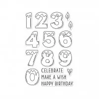 Number Candles - Clear Stamps - Hero Arts