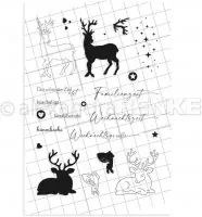 Weihnachtszeit mit Rentier - Clear Stamps - Alexandra Renke
