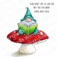 Reading Gnome - Rubber Stamps - Stamping Bella