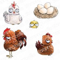 Oddball Farm Bird Set - Rubber Stamps - Stamping Bella