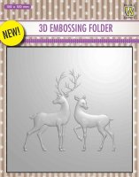3-D Embossing Folder - Reindeer - Nellie Snellen