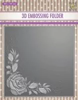 3-D Embossing Folder - Rose Corner - Nellie Snellen