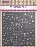 3-D Embossing Folder - Baby Things - Nellie Snellen