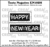 Happy New Year Texto Negativo - Dies - Crealies