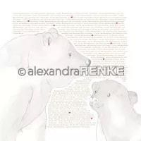 Eisbärfamilie Typo - Alexandra Renke - Designpapier -12"x12"