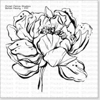 Botan Peony - Clear Stamps - Picket Fence Studios