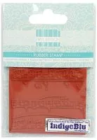 Music Notes - Red Rubber Stamp A7 - IndigoBlu