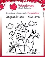 Happy House Snail - Clear Stamps - Woodware Craft Collection