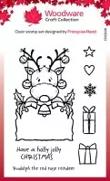 Festive Rudolph - Clear Stamps - Woodware Craft Collection