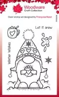 Winter Gnome - Clear Stamps - Woodware Craft Collection