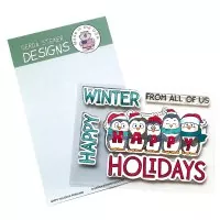 Happy Holiday Penguin - Clear Stamps - Gerda Steiner Designs