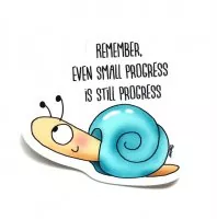 Progress Snail Sticker - Gerda Steiner Designs