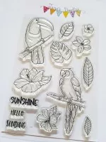 Tropical Birds Clear Stamps Jane's Doodles