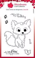 Fuzzy Friends - Freddie Fox - Clear Stamps - Woodware Craft Collection