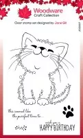 Fuzzy Friends - Kati The Kitten Clear Stamps Woodware Craft Collection