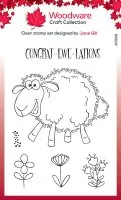 Fuzzy Friends - Sadie The Sheep - Clear Stamps - Woodware Craft Collection