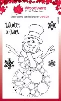 Big Bubble Snowman Clear Stamps Woodware Craft Collection