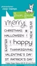 Happy Happy Happy Add-On - Clear Stamps