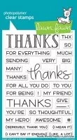 Thanks Thanks Thanks - Clear Stamps - Lawn Fawn